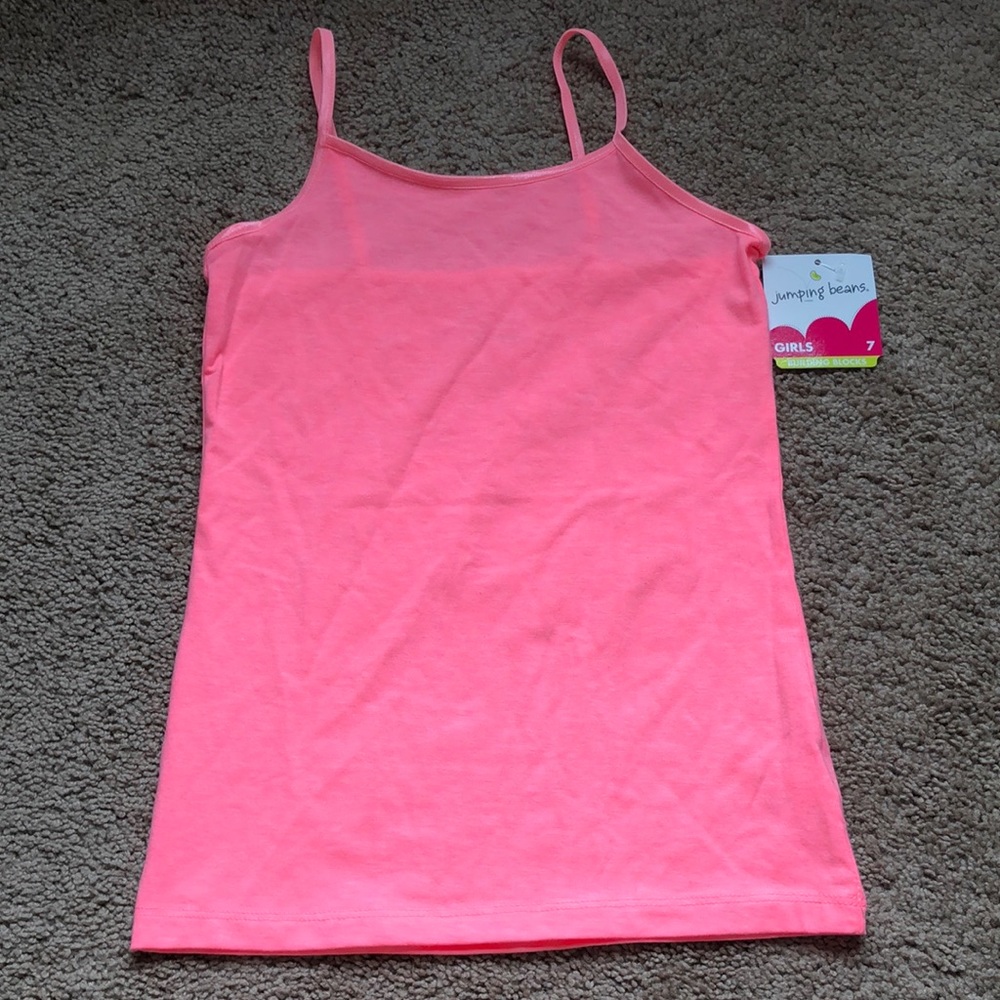 Jumping Beans Tank Top Girls Size 7 Pink Orange NWT